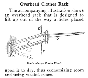overhead clothes rack
