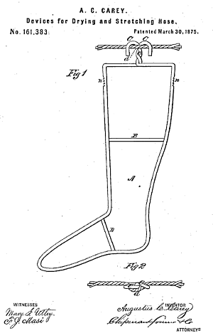 wire sock stretcher patent 19th century