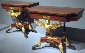 pair neo-classical card tables
