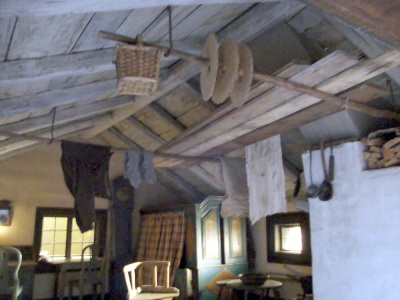 ceiling clothes drying in swedish peasant home