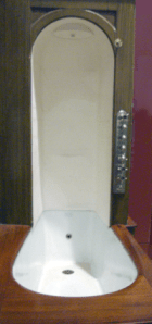 vintage canopy shower bath