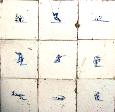 early delft tiles blue pictures