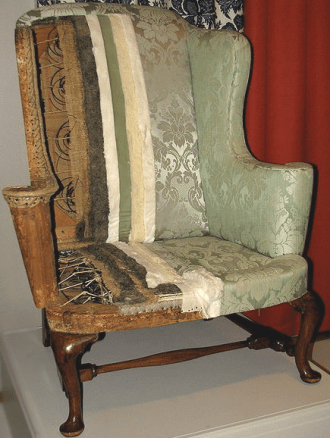 wing chair upholstery revealed
