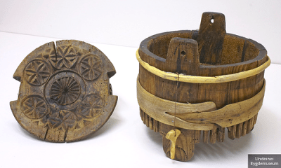 carved butter tub norway