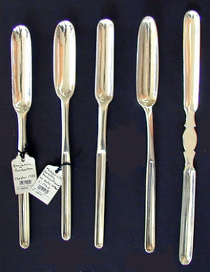 marrow spoons or scoops from 1700s and 1800s
